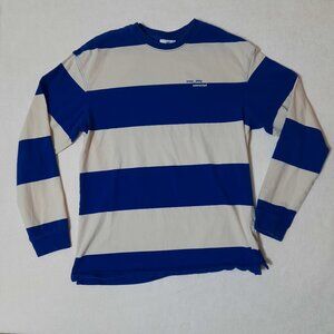 H&M BLUE WHITE STRIPES Long Sleeve Cotton Tee, Everything Connected, Small, EUC
